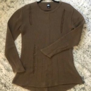 NSF distressed wool/cashmere sweater